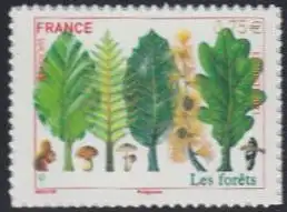 Frankreich Mi.Nr. 5100 Europa, Der Wald, Blattformen versch. Bäume, skl. (0,75)