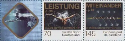 D,Bund MiNr. W 135 Sporthilfe (Zf2+3307+3309)