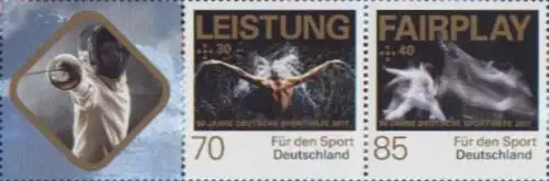D,Bund MiNr. W 130 Sporthilfe (Zf1+3307+3308)