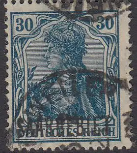 Saargebiet Mi.Nr. 47 Marke Deutsches Reich, Germania m. Aufdruck SAARGEBIET (30)