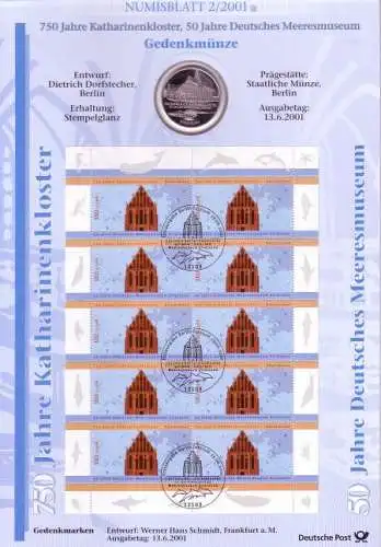 D,Bund, Katharinenkloster und Meeremuseum (Numisblatt 2/2001)