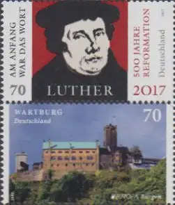 D,Bund MiNr. S 61 Luther und Wartburg (3300+3310)