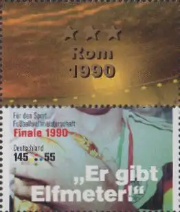 D,Bund MiNr. S 65 Fußball WM 1990 (Zf4+3382)