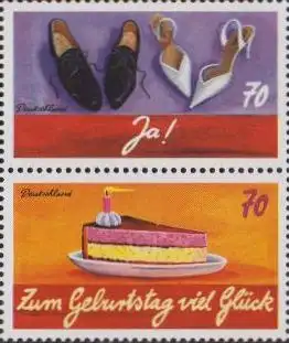 D,Bund MiNr. S 67 Schreibanlässe, Ja, Geburtstag (3234+3233)