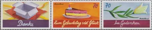 D,Bund MiNr. W 154 Schreibanlässe, Danke(Zf),Geburtstag,Gedenken (Zf1+3233+3305)