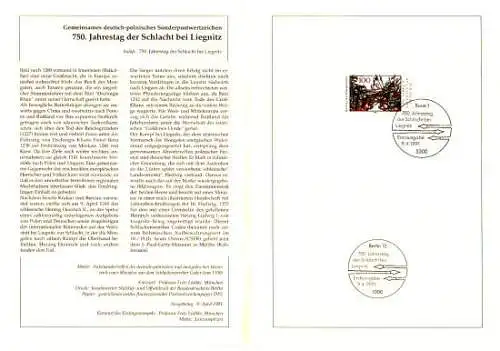D,Bund Blatt 15/91 Schlacht bei Liegnitz (Marke MiNr.1511)
