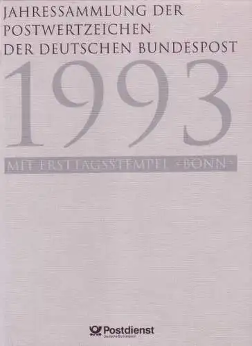 D,Bund Jahressammlung 1993 mit 48 Faltblättern
