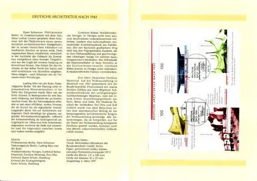 D,Bund Blatt 9/97 Dt. Architektur nach 1945 (Block MiNr.37)