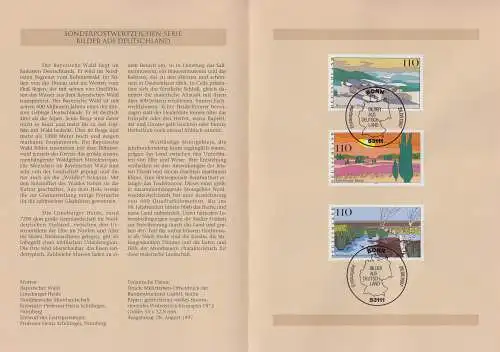 D,Bund Blatt 30/97 Bilder aus Deutschland (V) (Marken MiNr.1943-1945)