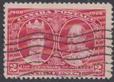 Kanada Mi.Nr. 86 Quebec, Königin Alexandra, König Edward VII (2 Werte)