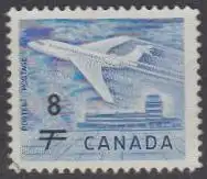 Kanada Mi.Nr. 375 Freim. Flughafen Ottawa, startendes Flugzeug, m.Aufdr. (8 a.7)