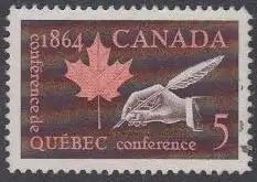 Kanada Mi.Nr. 377 Konferenz von Quebec, Ahornblatt, Hand mit Federkiel (5)
