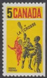 Kanada Mi.Nr. 424 Indianisches Ballspiel Lacrosse, rechts geschnitten (5)