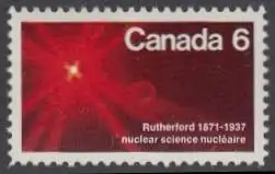 Kanada Mi.Nr. 477 100.Geb.Ernest Rutherford, Physiker, Atomkern (6)