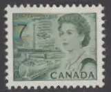 Kanada Mi.Nr. 484Ax Freim. Jahrhundertfeier, Elisabeth II, Transportmittel (7)