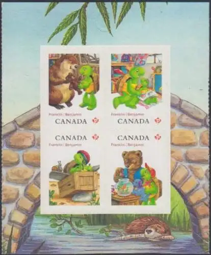 Kanada Mi.Nr. 2828-31 Kinderbücher, Schildkröte Franklin/Benjamin, skl. (4Werte)