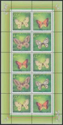 Kasachstan Mi.Nr. Klbg.139-42 Schmetterlinge (m. 2x139-40+3x141-42)