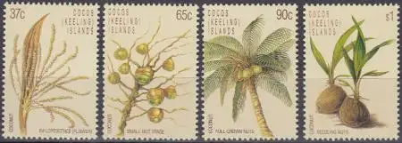 Kokos-Inseln Mi.Nr. 188-91 Kokosnuss Entwicklungsstadien (4 Werte)