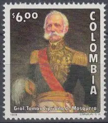 Kolumbien Mi.Nr. 1381 100.Todestag General Tomás Cipriano de Mosquera (6.00)