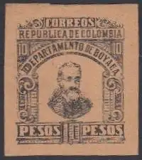 Kolumbien (Boyacá) Mi.Nr. 11B Freim. Präsident José Manuel Marroquin (10)