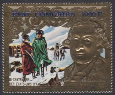 Komoren Mi.Nr. 264A 200J. USA-Unabhängigkeit, George Washington (1000)