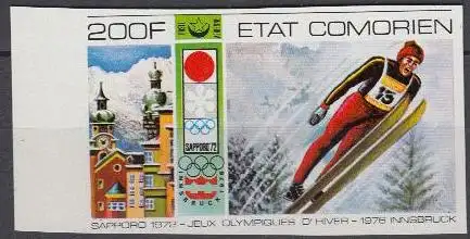 Komoren Mi.Nr. 270B Olympiade 1976 Innsbruck, Skispringen, ungez. (200)