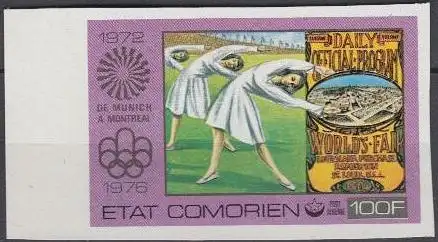 Komoren Mi.Nr. 279B Olympiade 76 Montreal Gymnastic St. Louis 1904, ungez. (100)