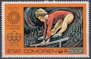 Komoren Mi.Nr. 280A Olympiade 1976 Montreal, Kunstturnen, gez. (500)