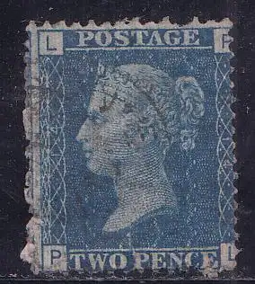 Großbritannien Mi.Nr. 17 Platte 14  Königin Victoria (2 P.)