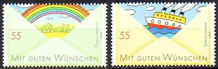 D,Bund Mi.Nr. 2786-87 Post Grußmarken (2 Werte)