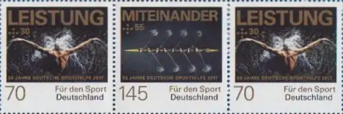 D,Bund MiNr. W 137 Sporthilfe (3307+3309+3307)