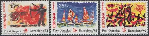 Spanien Mi.Nr. 3030-3032 Olympische Sommerspiele Barcelona