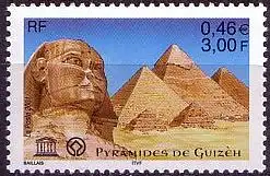 F,UNESCO Dienst Mi.Nr. 51 Kulturerbe, Pyramiden Giseh, Sphinx (3,00/0,46)