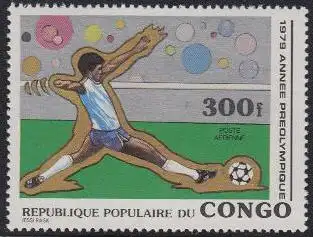 Kongo (Brazzaville) Mi.Nr. 710 Vorolympisches Jahr, Fußball (300)