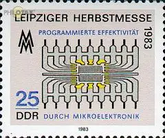 D,DDR Mi.Nr. 2823 Leipziger Herbstmesse 83, Mikrorechner-Schaltkreis (25)