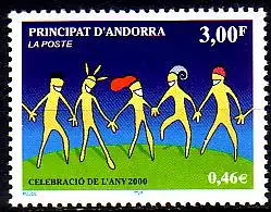 Andorra frz. Mi.Nr. 546 Jahr 2000, Menschen versch. Völker (3,00/0,46)