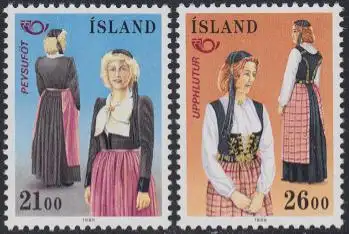 Island Mi.Nr. 699-700 NORDEN, Volkstrachten (2 Werte)