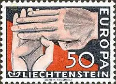 Liechtenstein Mi.Nr. 418 Europa 62, Zwei Hände (50)