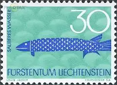 Liechtenstein Mi.Nr. 462 Naturschutz. Sauberes Wasser / Fisch (30)