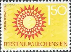 Liechtenstein Mi.Nr. 463 Naturschutz, Schutz der Natur / Sonnensymbol (1,50)