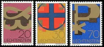 Liechtenstein Mi.Nr. 482-84 Christliche Symbolde (3 Werte)