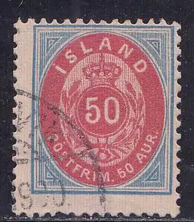 Island Mi.Nr. 16A Ziffer mit Krone im Oval