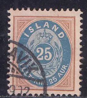 Island Mi.Nr. 21 Ziffer mit Krone im Oval