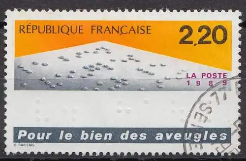 Frankreich Mi.Nr. 2698 Blindenhilfe, Braille Blindenschrift (2,20)