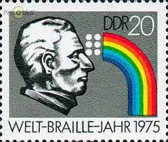 D,DDR Mi.Nr. 2090 Braille - Jahr, Blindenschrift, Louis Braille (20)