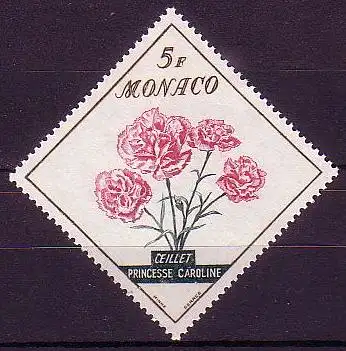 Monaco Mi.Nr. 609 Nelken Prinzessis Caroline (5)
