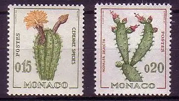 Monaco Mi.Nr. 649-50 Freim. Kakteen (2 Werte)