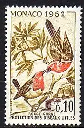 Monaco Mi.Nr. 701 Vogelschutz, Rotkehlchen (0,10)