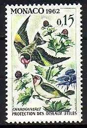 Monaco Mi.Nr. 702 Vogelschutz, Stieglitz (0,15)