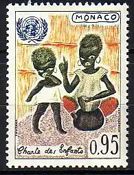 Monaco Mi.Nr. 724 UNO - Rechte des Kindes, Afrikanerin mit Kind (0,95)